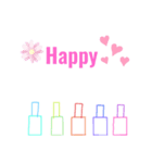 Girls Make and Flowers（個別スタンプ：15）