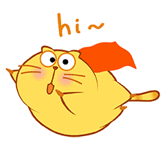 [LINEスタンプ] 卵黄-太った猫