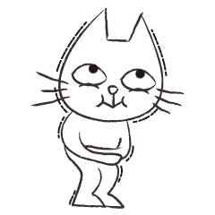 [LINEスタンプ] 三白眼ネコの日常