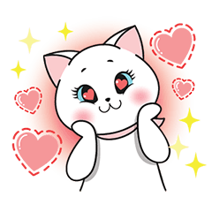 [LINEスタンプ] しろねこまる☆彡2