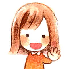 [LINEスタンプ] 色えんぴつの女の子