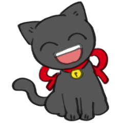 [LINEスタンプ] 黒猫くろべえ