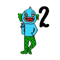 [LINEスタンプ] 半魚人のぎょっさん 2