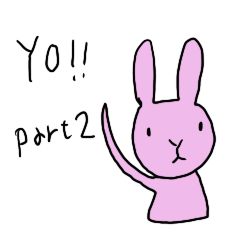 [LINEスタンプ] ぼんやりしたうさぎその2