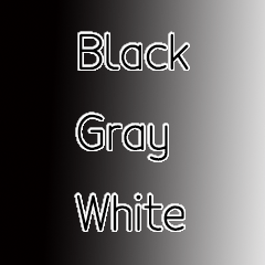 [LINEスタンプ] 黒い 灰色 白い