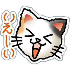 [LINEスタンプ] 猫大好き！その22(三毛ステッカー風味）