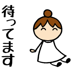 [LINEスタンプ] 白色の女子③ 待ち合わせ編