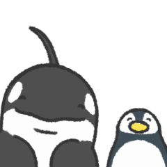 [LINEスタンプ] おっとりシャチと気まぐれペンギン2