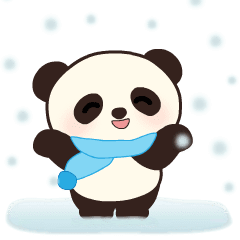 [LINEスタンプ] 動く！子パンダちゃんの冬スタンプ♡の画像（メイン）