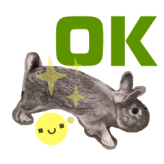 [LINEスタンプ] ちいさな灰色うさぎ②