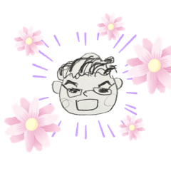 [LINEスタンプ] フローラルやぎ