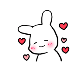 [LINEスタンプ] 表情豊かなうさぎっち