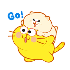 [LINEスタンプ] 卵黄-太った猫2