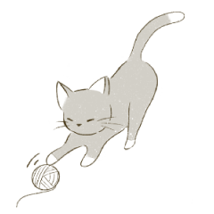 [LINEスタンプ] モノクロ猫ちゃんスタンプ