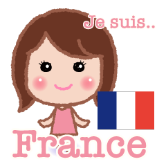 [LINEスタンプ] お嬢ちゃんの日常フランス語