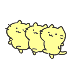 [LINEスタンプ] ちょこちょこ動く！黄色い猫のじぃにぃの画像（メイン）