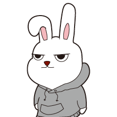 [LINEスタンプ] だらけウサギ