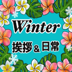 [LINEスタンプ] ❄️冬もハワイアン大好き❤挨拶＆日常お正月の画像（メイン）