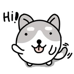 [LINEスタンプ] 小さな犬 :)