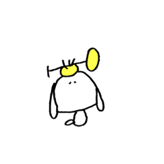 [LINEスタンプ] らっぱ吹きのふに。