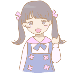[LINEスタンプ] 外巻きヘアの女の子たち
