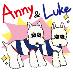 [LINEスタンプ] ワイヤーフォックステリアのアニーとルーク