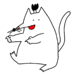 [LINEスタンプ] にゃんまげもぐら