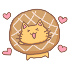 [LINEスタンプ] ねこねこドーナッツ