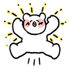 [LINEスタンプ] しろいくまの日常