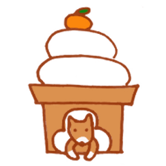 [LINEスタンプ] ハチという名前の犬の新年