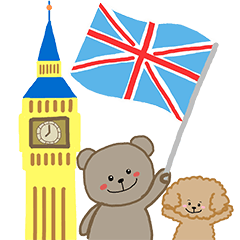 [LINEスタンプ] イギリス好きなくまとトイプー2