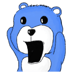 [LINEスタンプ] 青い熊君の画像（メイン）