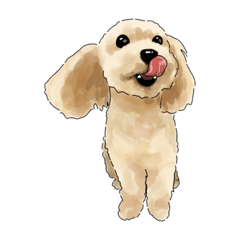 [LINEスタンプ] ミックス犬ここな