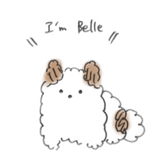 [LINEスタンプ] I'm belle！ ちくわ犬の画像（メイン）
