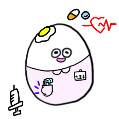 [LINEスタンプ] ナースになったよ！たまごちゃん