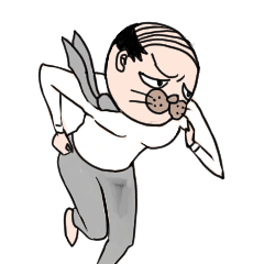 [LINEスタンプ] ぐれた猫のサラリーマン