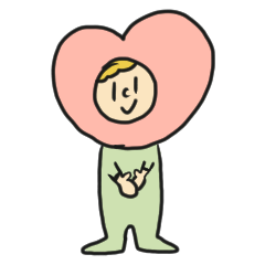 [LINEスタンプ] ハートを伝えるムジャキちゃん