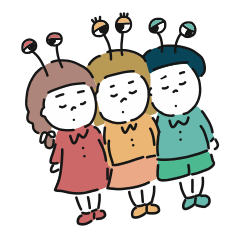 [LINEスタンプ] 劣化シスターズな日々