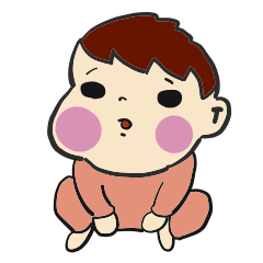 [LINEスタンプ] 日本の赤ちゃん(英語バージョン)
