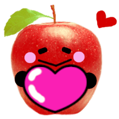 [LINEスタンプ] りんご さん バレンタインの画像（メイン）