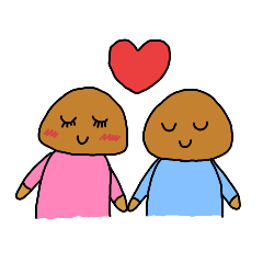 [LINEスタンプ] なかよしキノコ夫婦