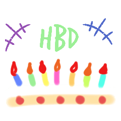 [LINEスタンプ] ゆみがおくるHBD2