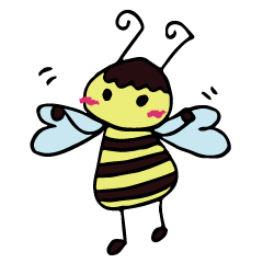 [LINEスタンプ] みつばちのみっこ。
