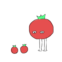 [LINEスタンプ] うつむきトマト