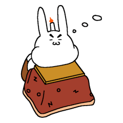 [LINEスタンプ] ちょっとうざい燃焼うさぎのスタンプ