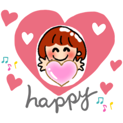 [LINEスタンプ] ボブガール3☆ポンポンと普段使いしてね♪
