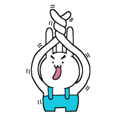 [LINEスタンプ] 大学院生となった燃焼うさぎのスタンプ