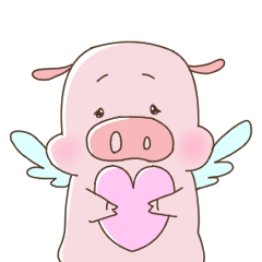 [LINEスタンプ] 天使ぶたちゃん
