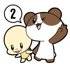 [LINEスタンプ] ろこぱんだとホロ助のスタンプ2