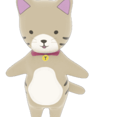 [LINEスタンプ] ネコのぽぷちゃんのアニメーションスタンプの画像（メイン）